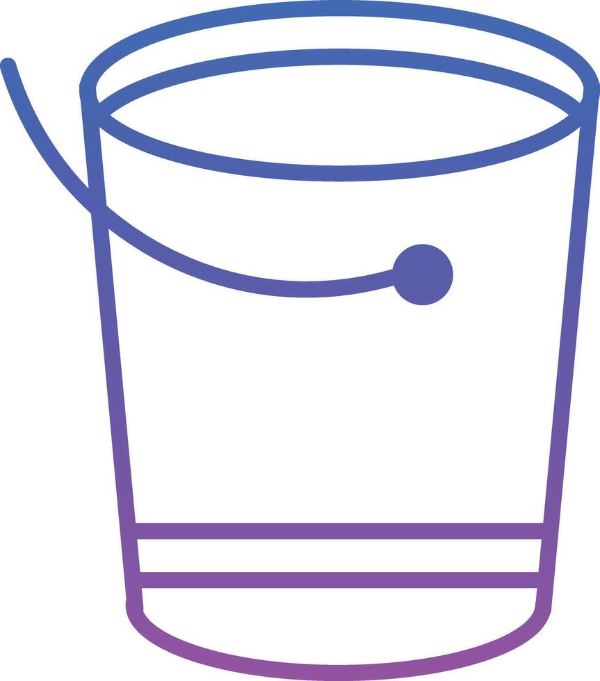 Water Bucket Illustration Icon vector