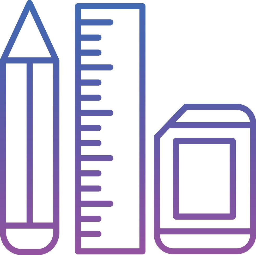 School Supplies Illustration Icon vector
