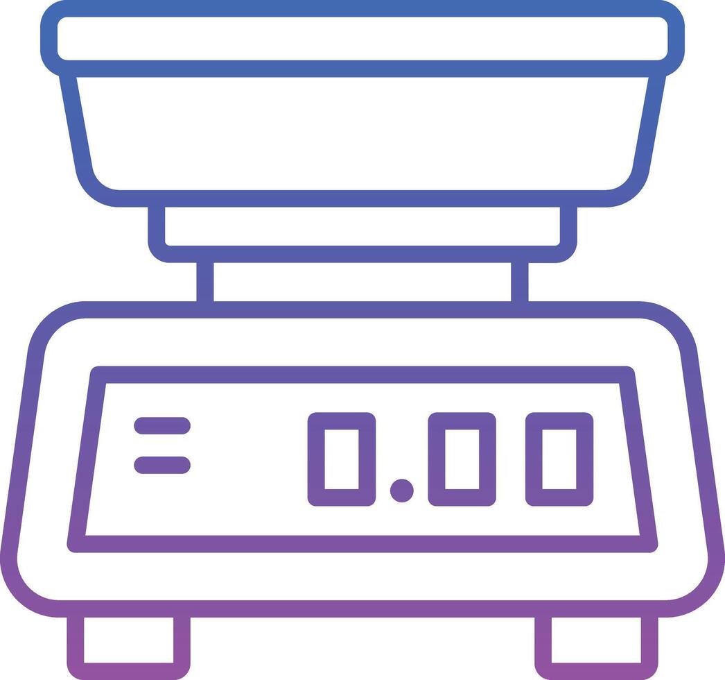Kitchen Scale Illustration Icon vector