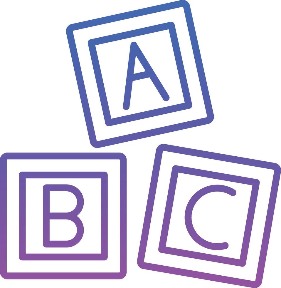 ABC Blocks Illustration Icon vector