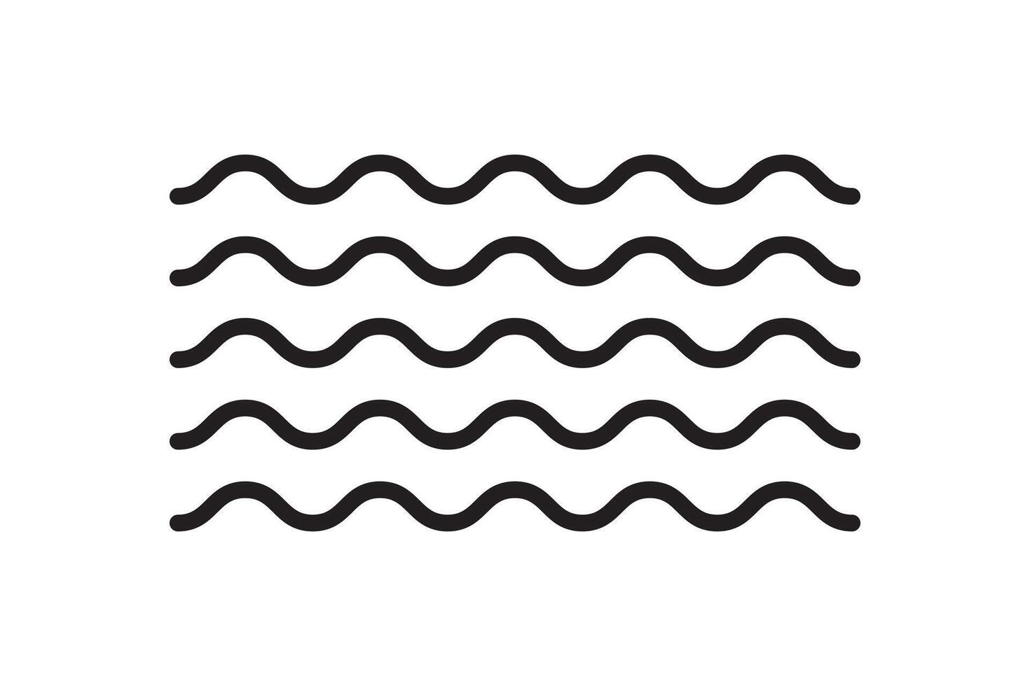 Sea icon wave illustration design. Ocean logo graphic element. Aqua symbol. vector