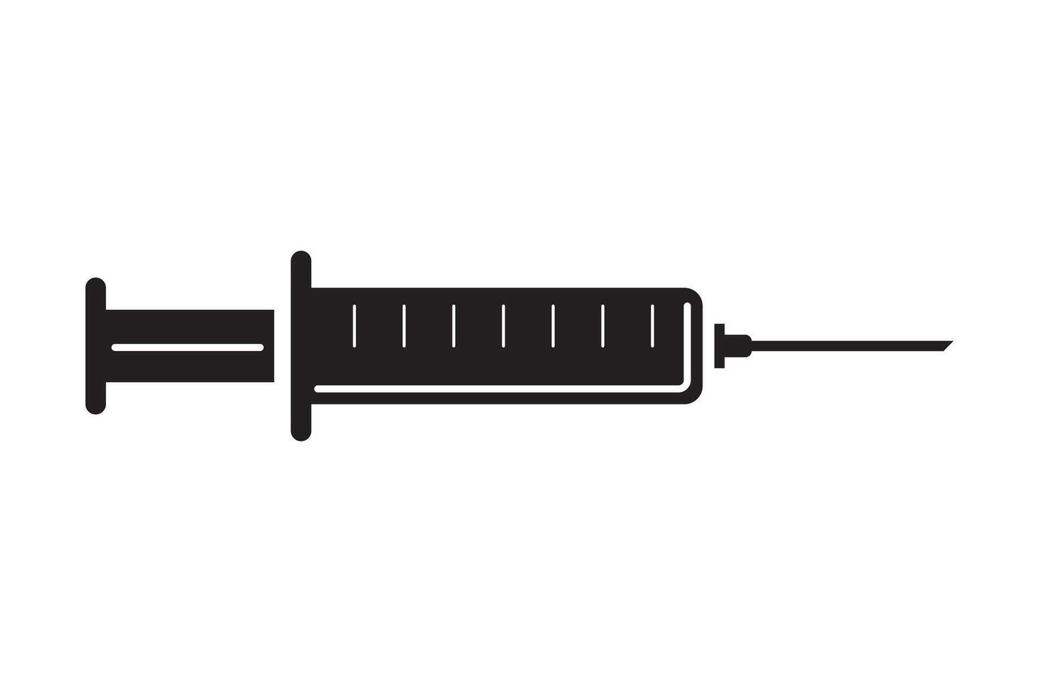 Syringe icon. Medical health injection. Vaccine drug symbol. Medicine illustration. vector