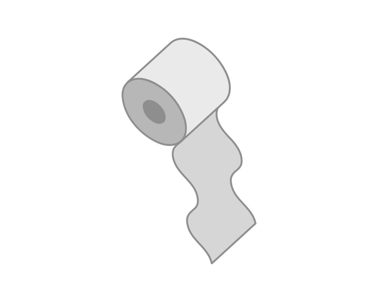 Toilet paper roll or tube icon design, template for wc. Bathroom hygiene icons, kitchen cleaning towel. Blank soft scroll product. vector