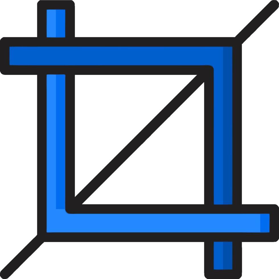 A square with a blue line through it vector