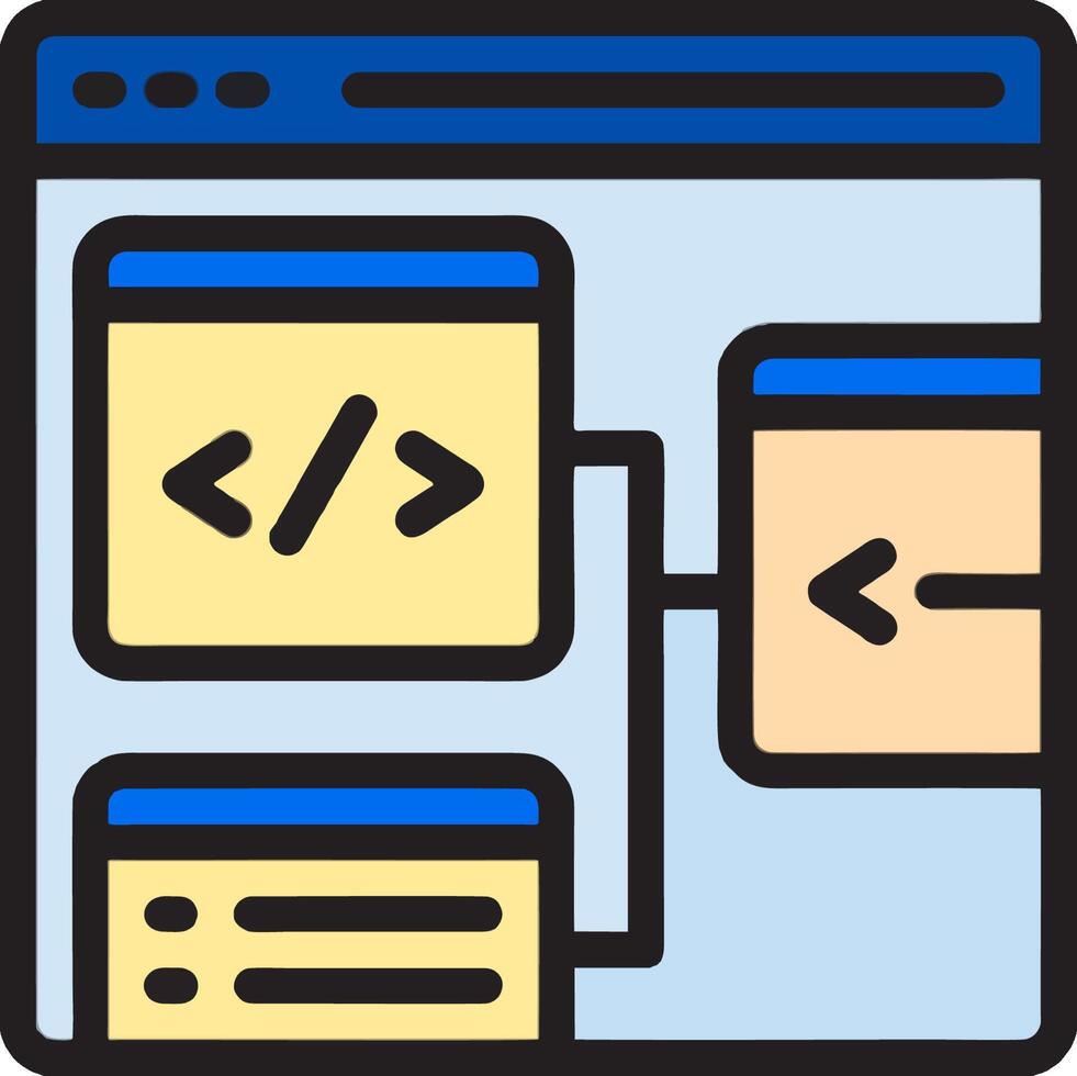 A computer screen with a program and a line of code vector