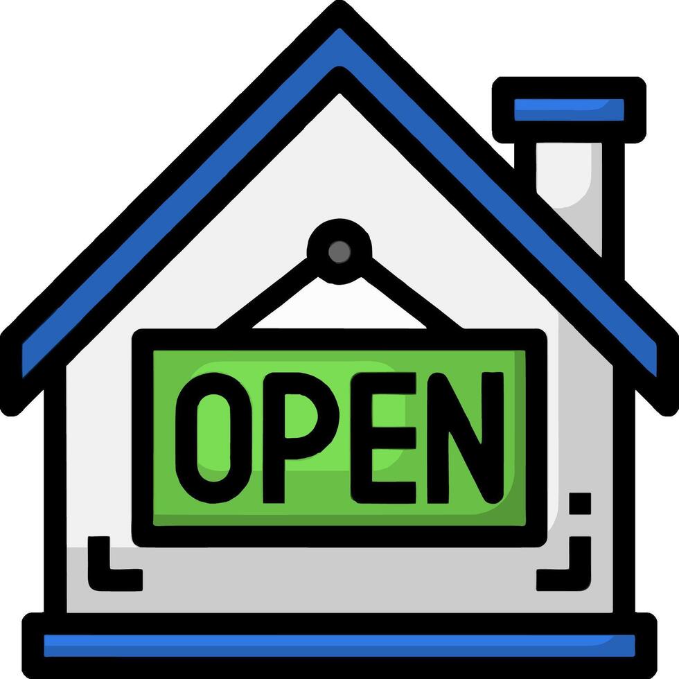 Open house clipart vector