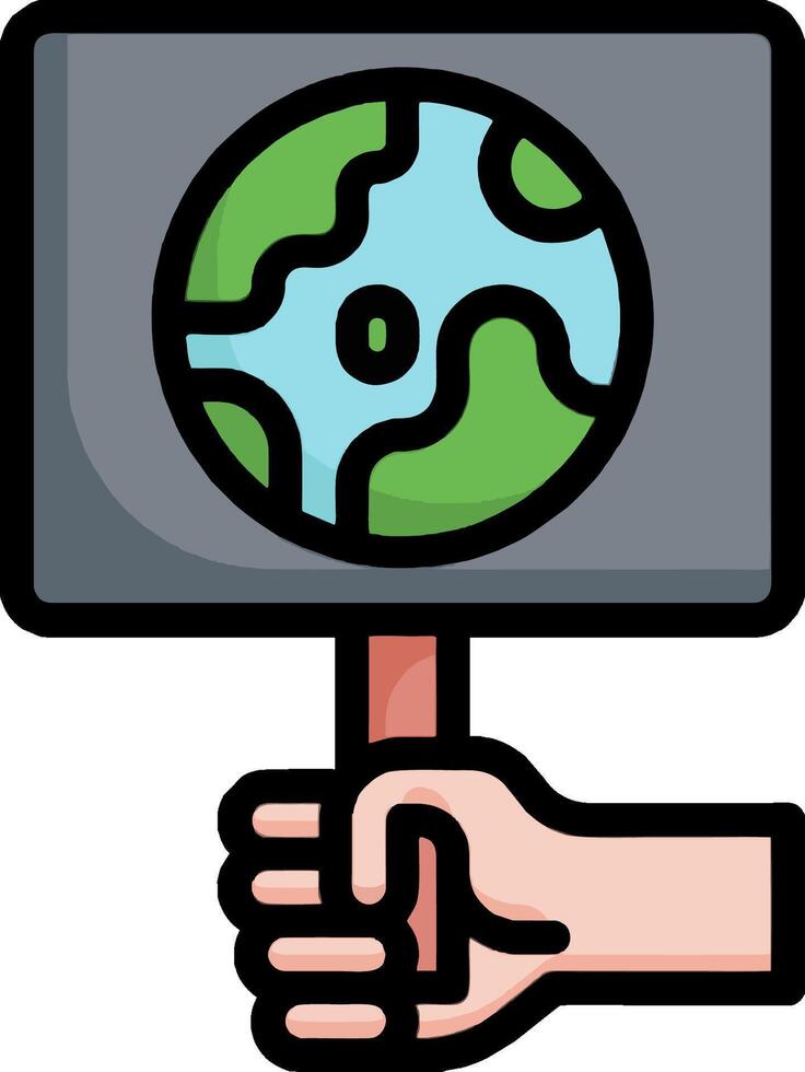 Earth day protest illustration vector