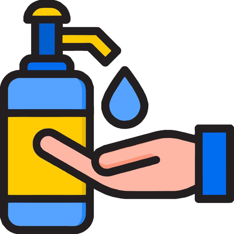 Hand washing soap dispenser illustration vector