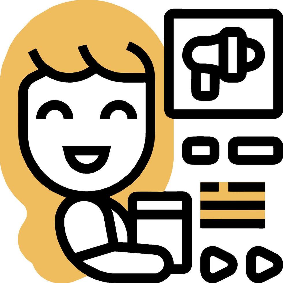 A woman holding a phone and a tablet vector