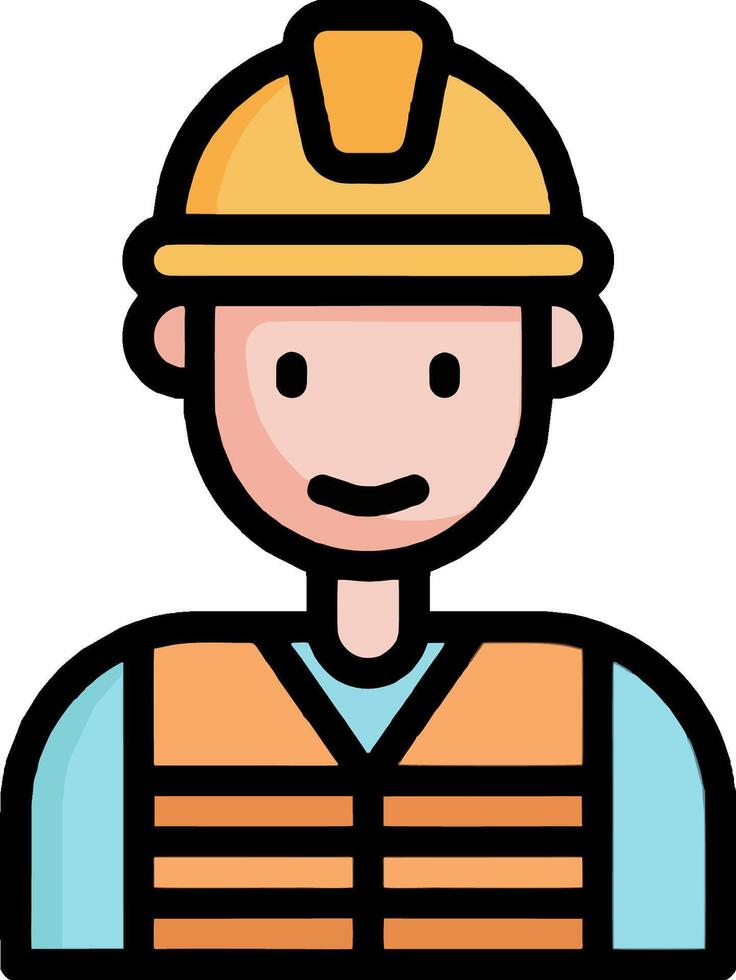 Construction worker icon illustration vector