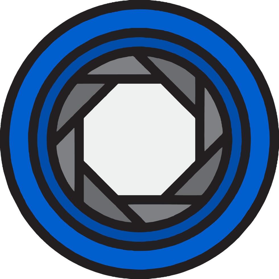 A blue and black circular logo vector