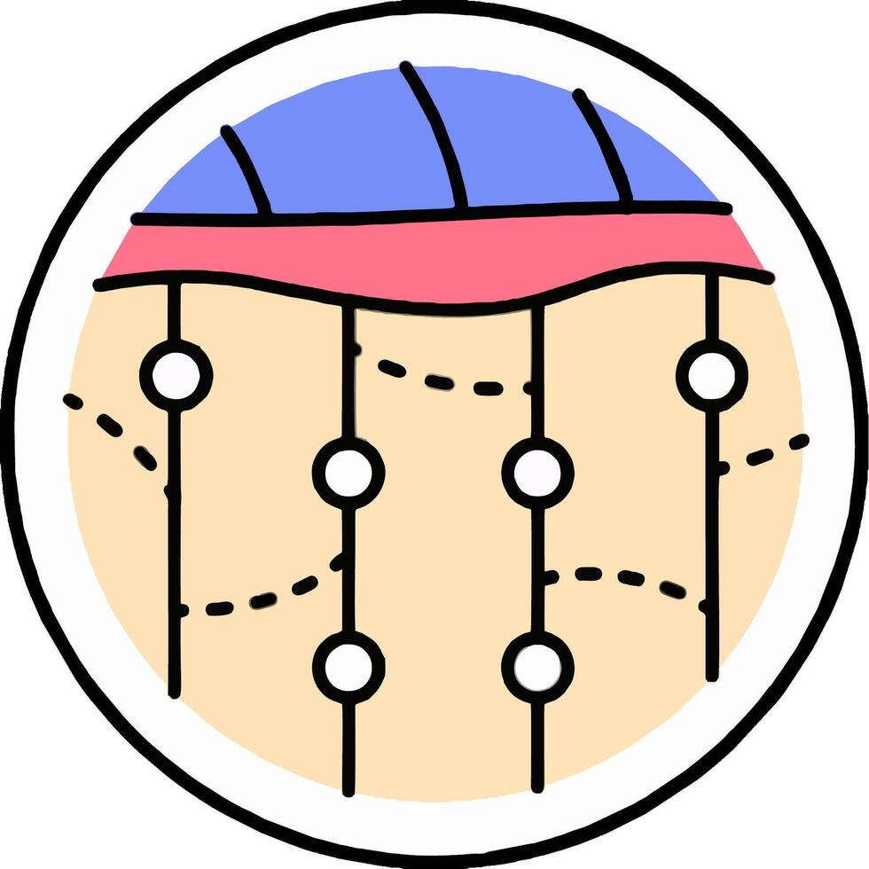 A circle with dots on it vector