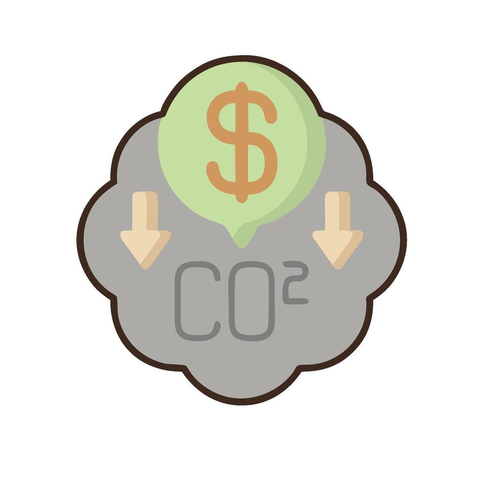 A dollar sign and an arrow pointing up in a cloud vector