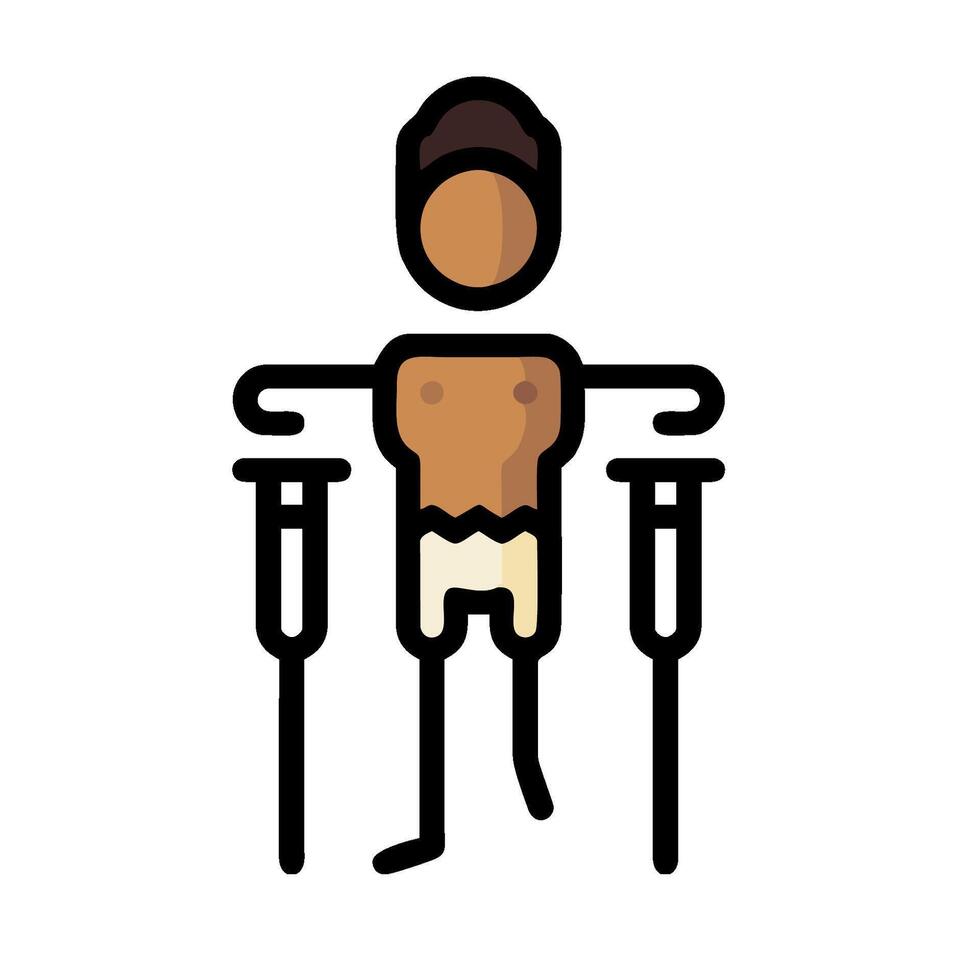 A man with a stick and a stick in his hand vector