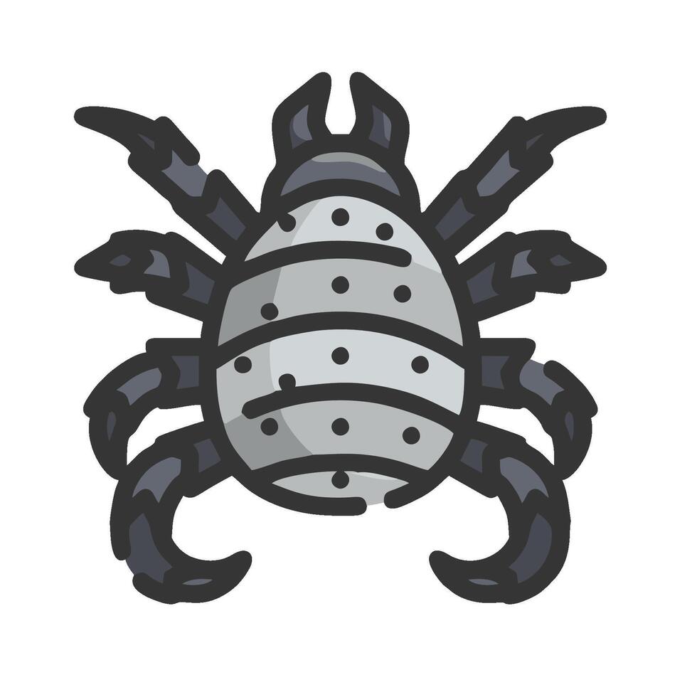 A black and white spider with a white dot on its back vector