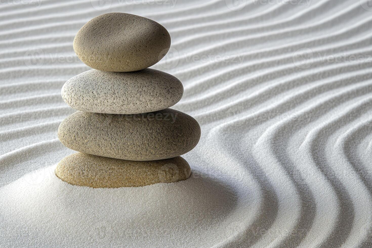 A stack of rocks in a sand dune photo