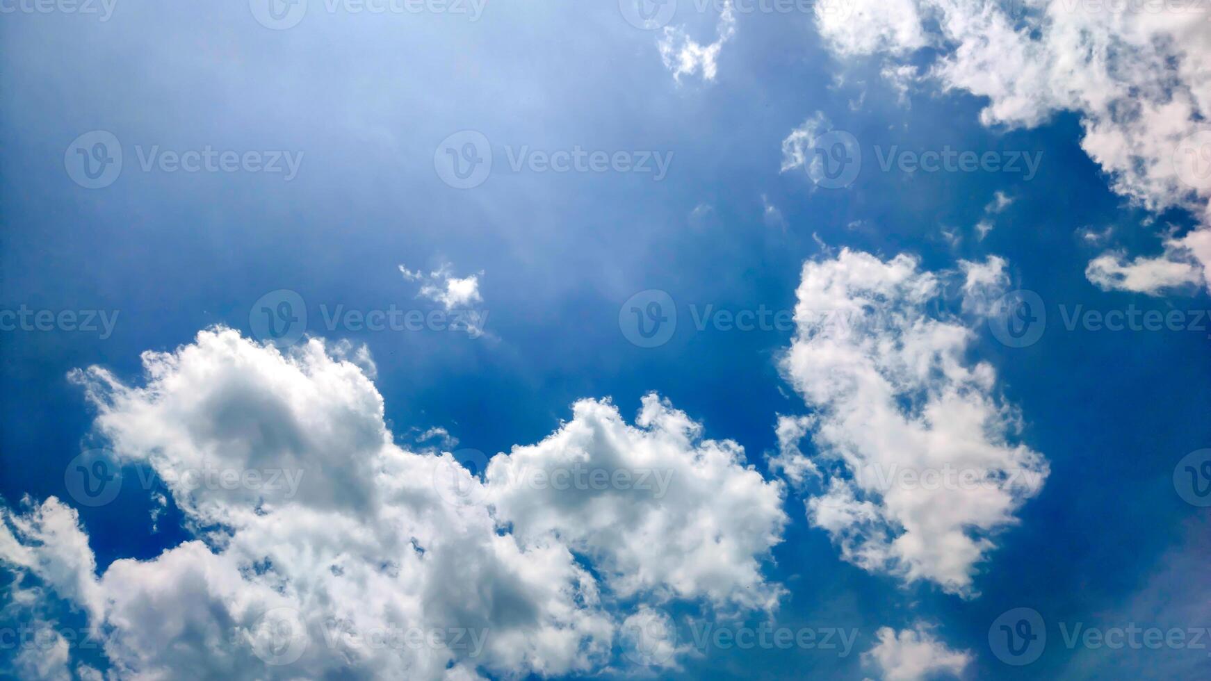 Summer blue sky cloud gradient light white background. Beauty clear cloudy in sunshine calm bright winter air background. orizon skyline view spring wind. photo