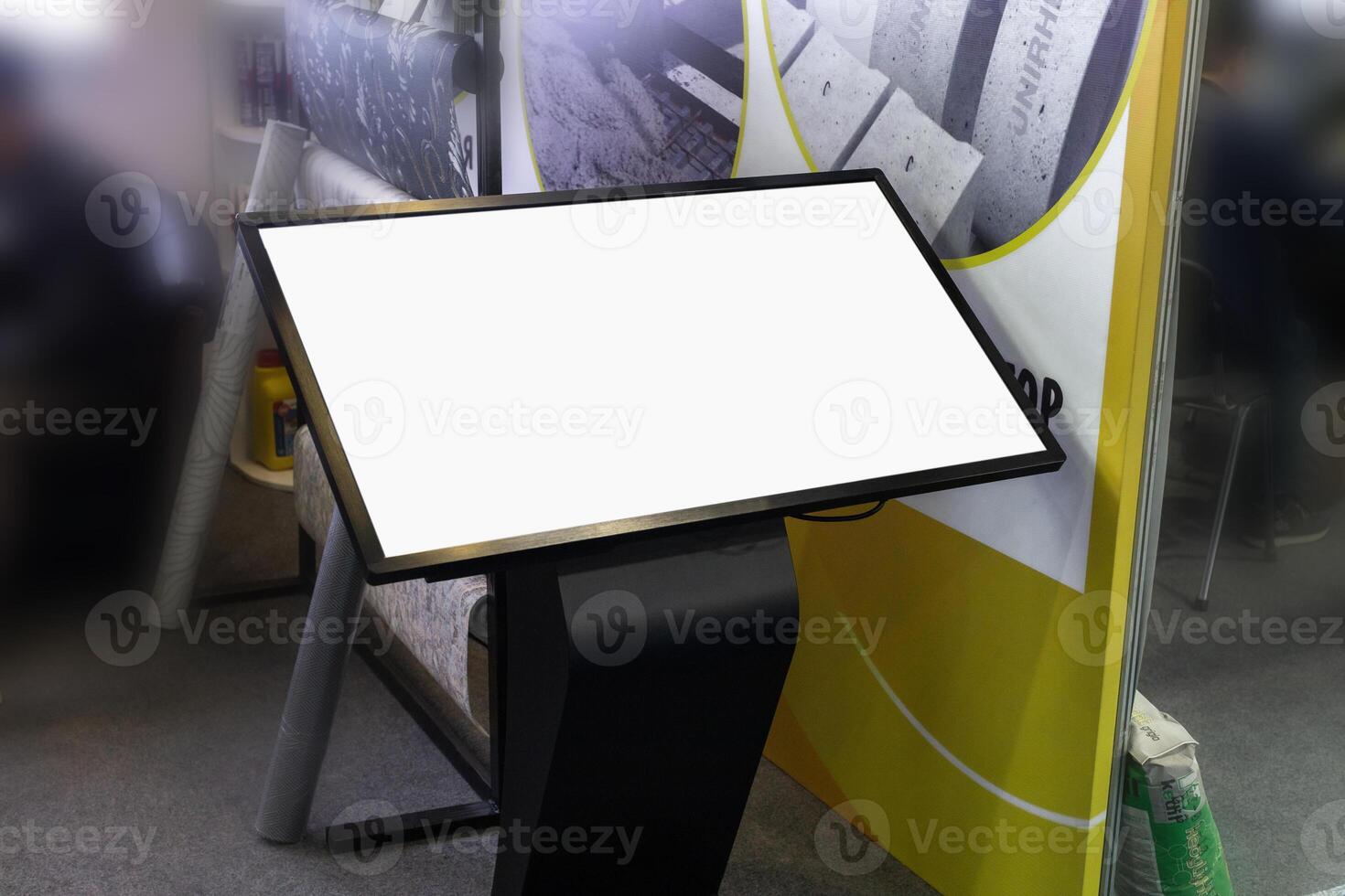 Mockup monitor with space to insert your text for your purposes photo
