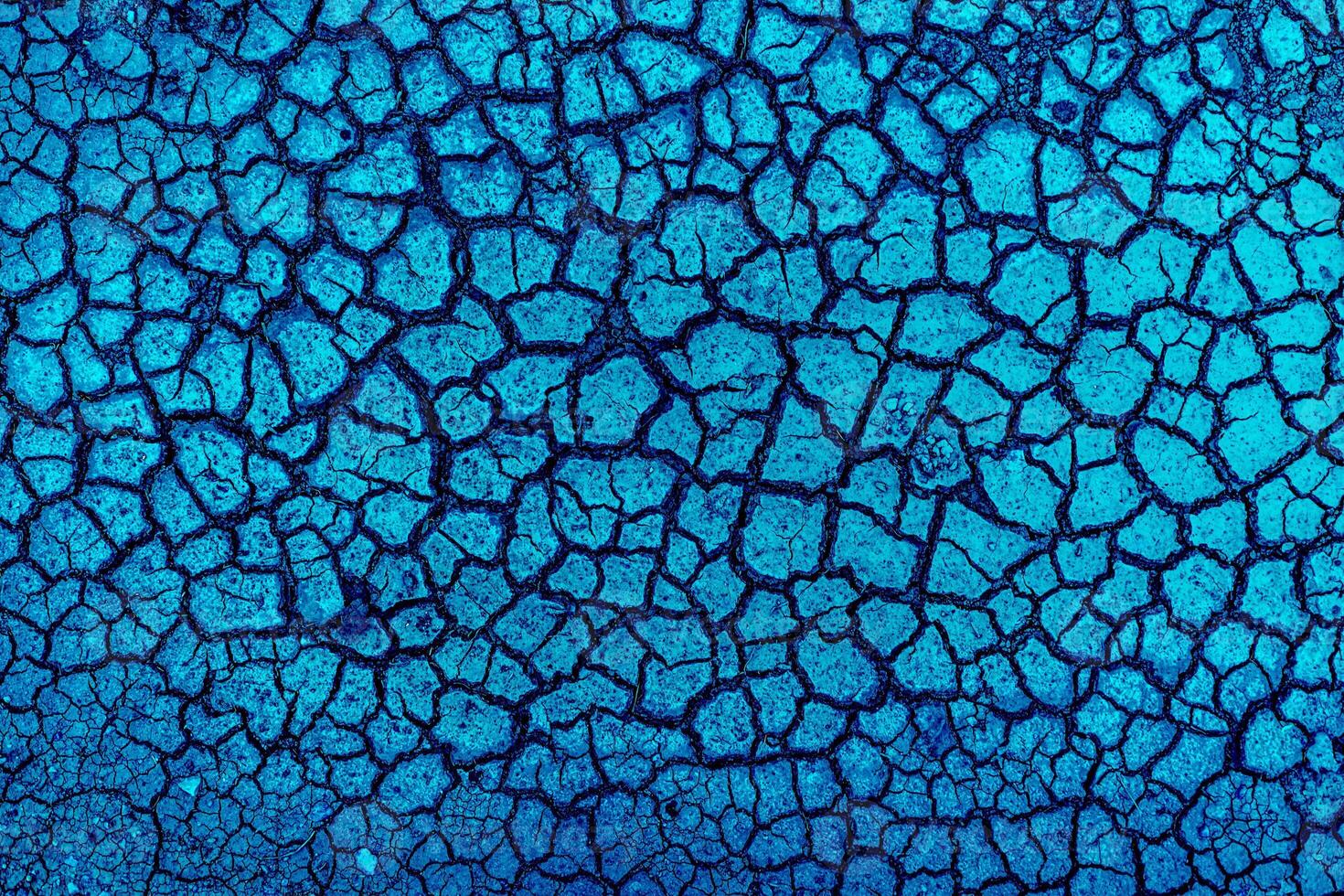 Earth with cracks top view for background or graphic design of textures and overlays with the concept of drought and death. photo