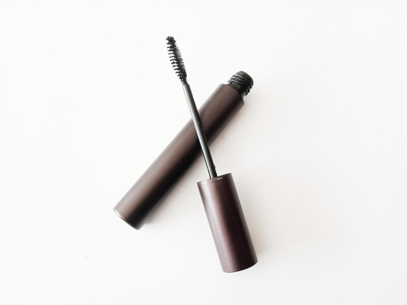 mascara for lashes with brush and bottle tube, cosmetic makeup for product mockup branding photo