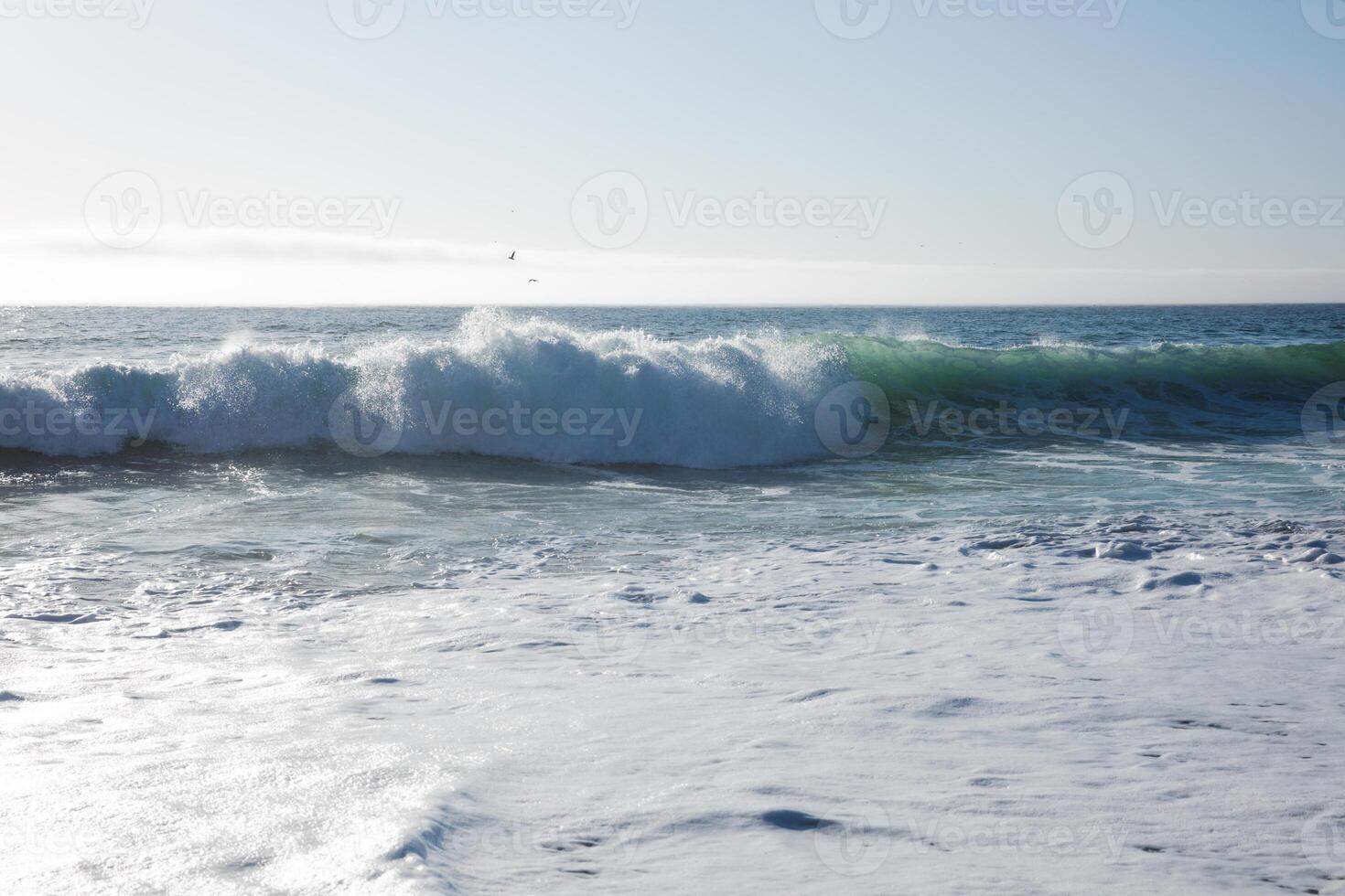 Very beautiful beach in the city of Los Angeles, coast of the Pacific ocean, California, United States. photo