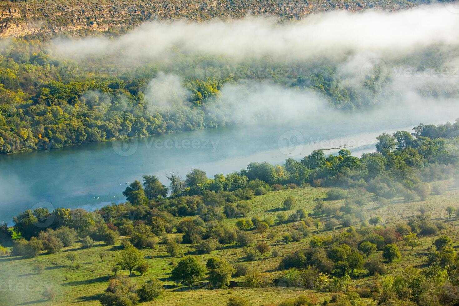 Picturesque Landscape of Rural Moldova. Idyllic Countryside Landscape in Republic of Moldova. Rolling Hills and Farmland in Europe. photo