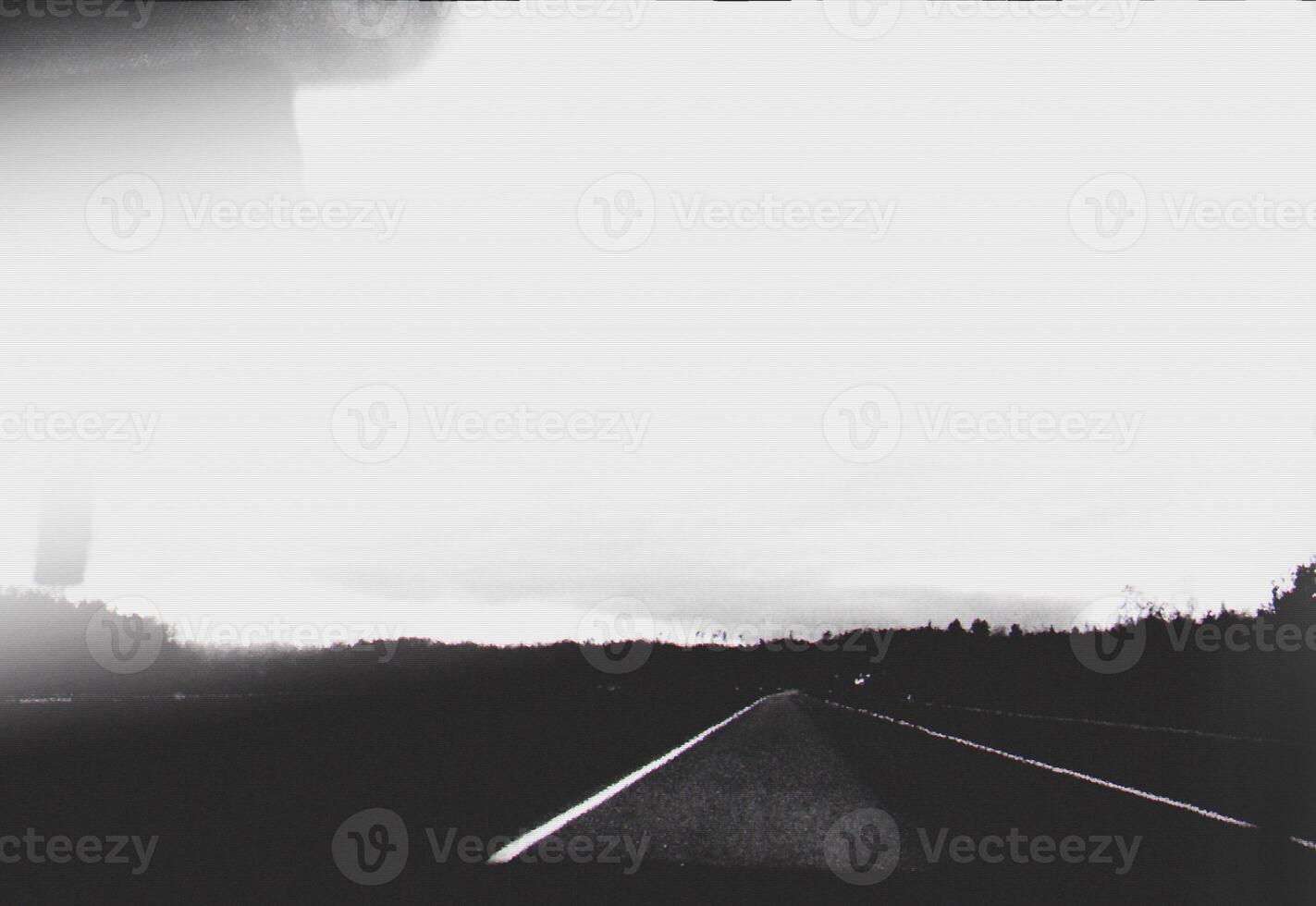 View through the moving car windscreen. photo
