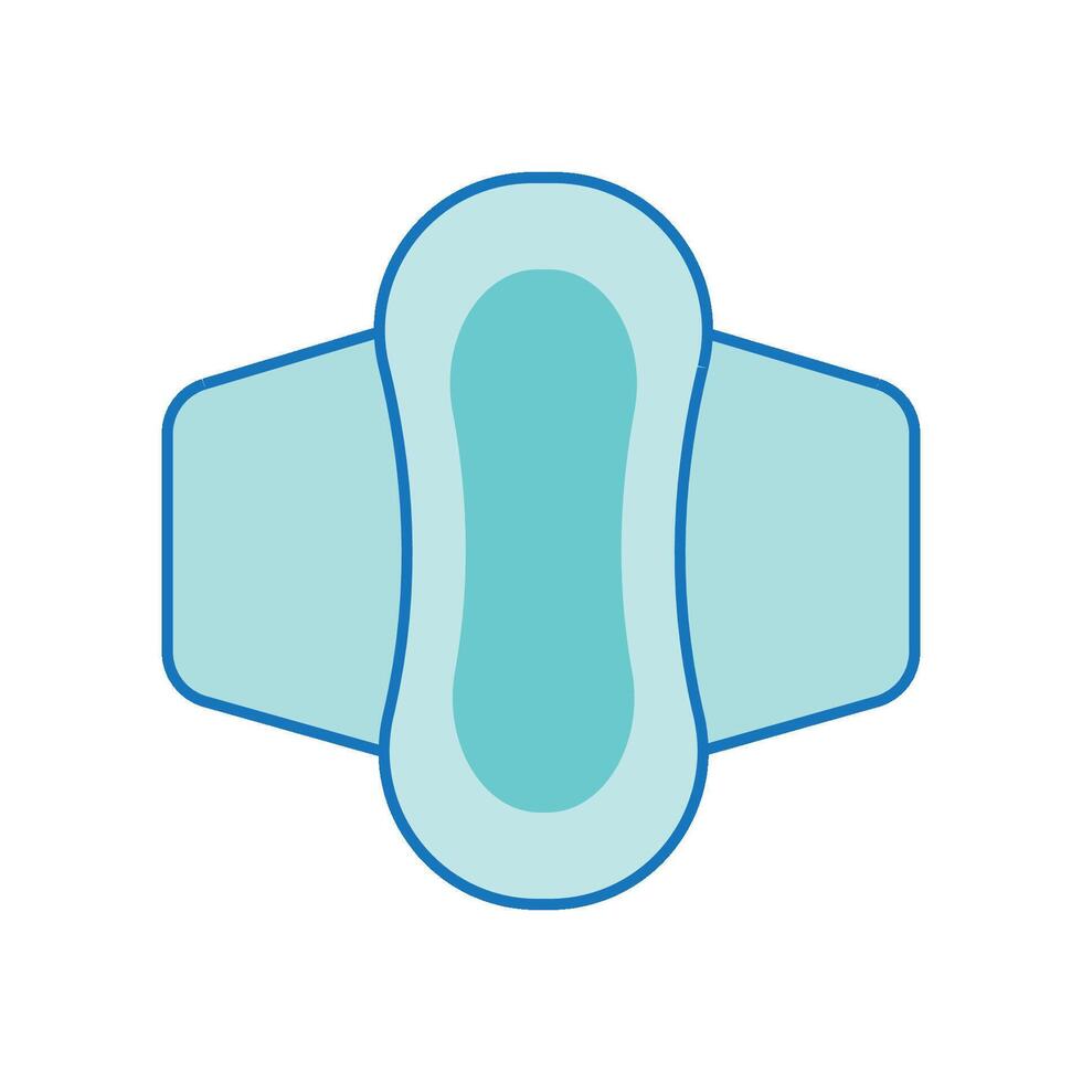 A blue and white sanitary pad icon vector