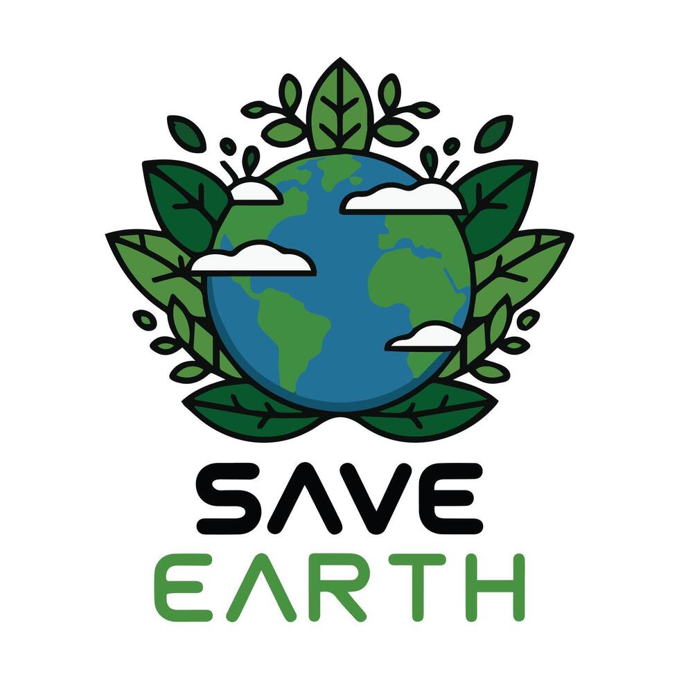 Save Earth T Shirt Design, Earth Day, Environment T-Shirt Design, Save Earth vector