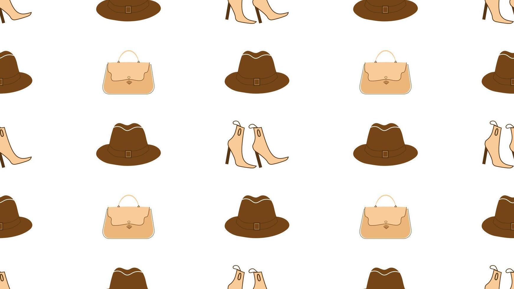 A pattern of elements of women's clothing and accessories vector