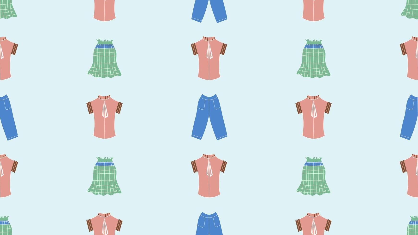A pattern of elements of women's clothing vector
