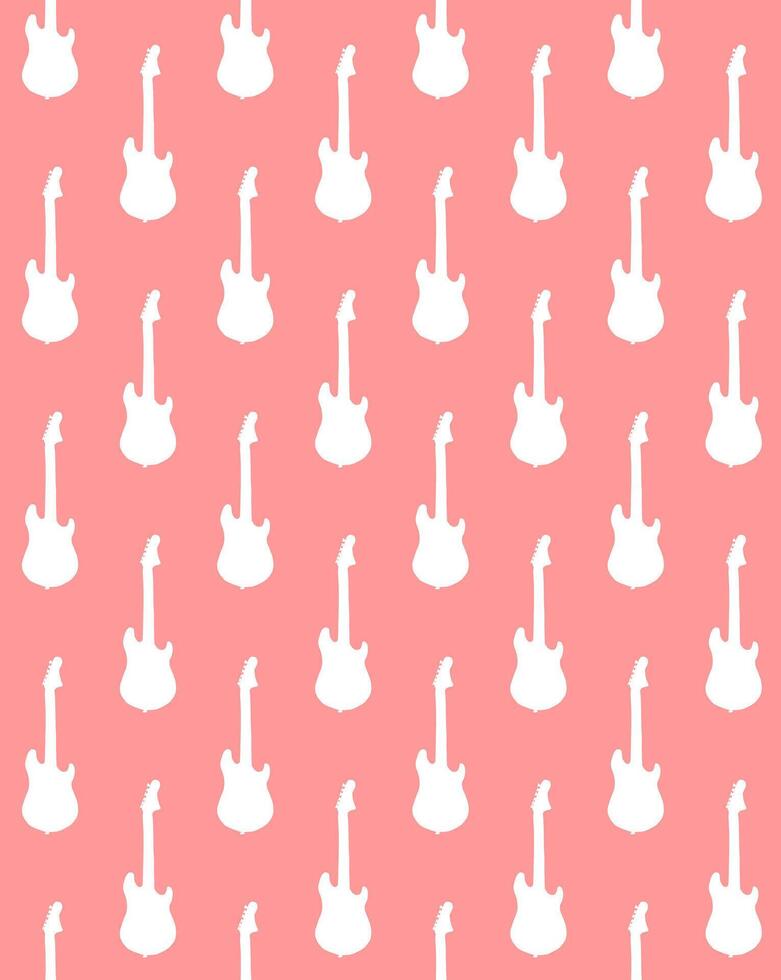 Seamless pattern of electronic guitar vector
