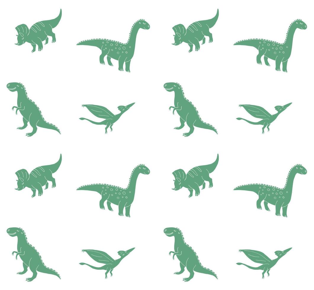 Seamless pattern of dinosaur vector