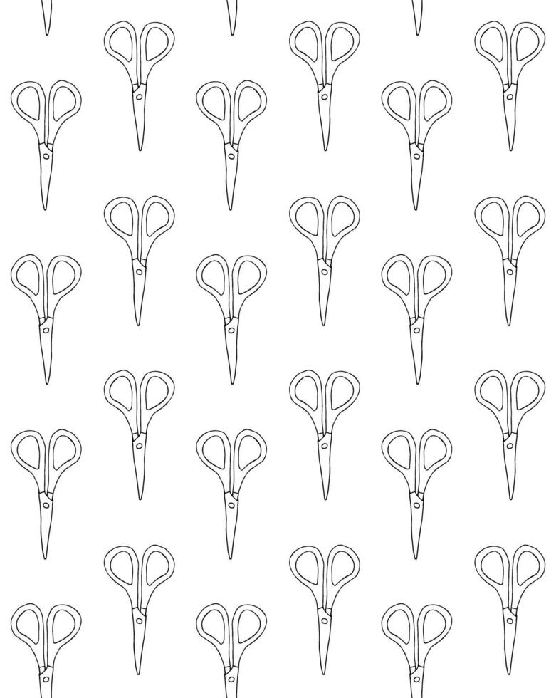Pattern of scissors vector