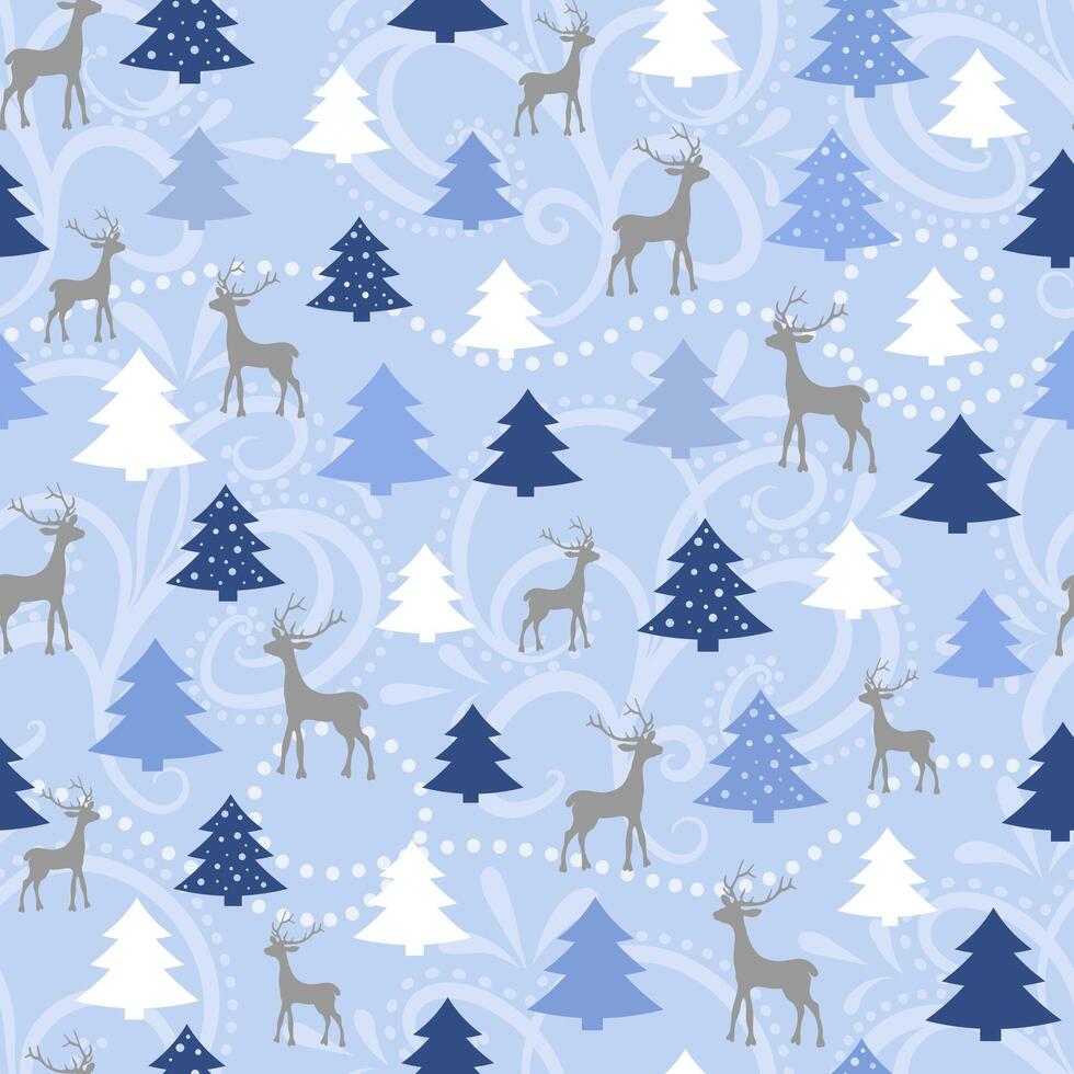 Scandinavian Style Winter Holidays Seamless Pattern Background Wallpaper vector