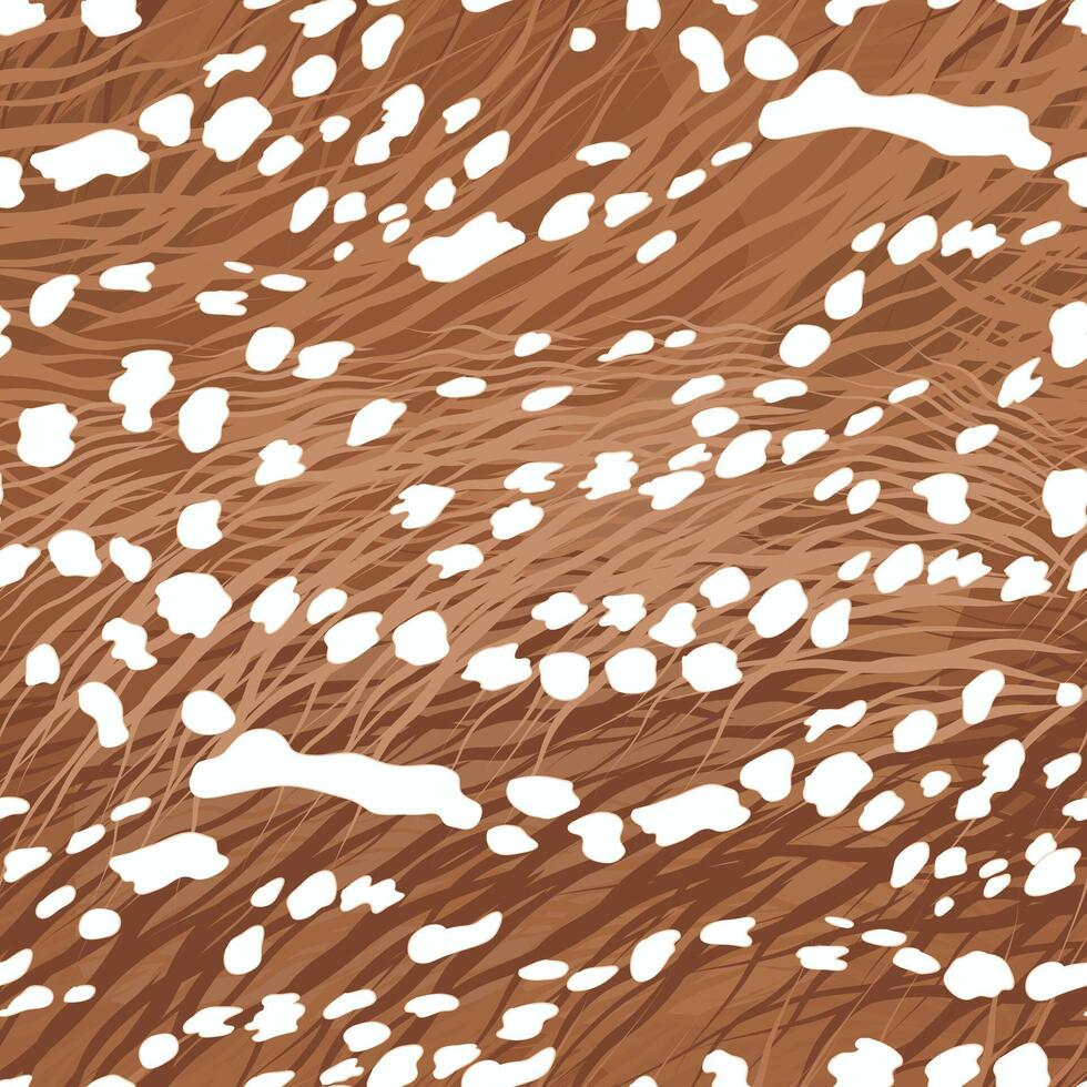 Spotted deer Print Seamless Pattern. Animal Skin. Abstract Pattern. Hand Drawn Deer Skin Background. Tile with Wild Animal Fur. vector
