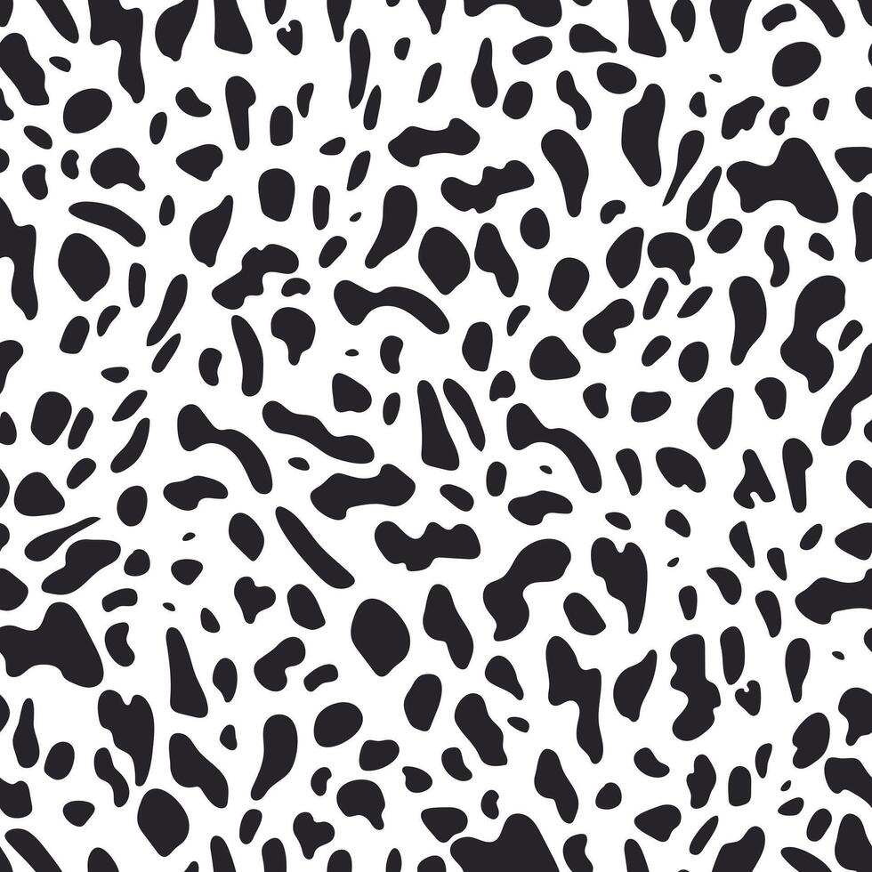 Hyena Print Seamless Pattern. Animal Skin. Abstract Pattern on White Backdrop. Hand Drawn Hyena Skin Background. Tile with Wild Animal Fur. vector