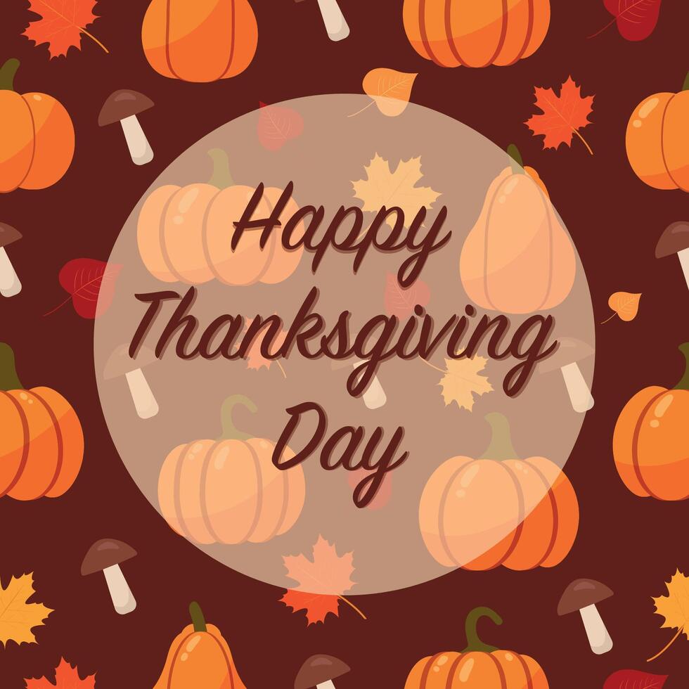 Happy thanksgiving day card. graphics vector