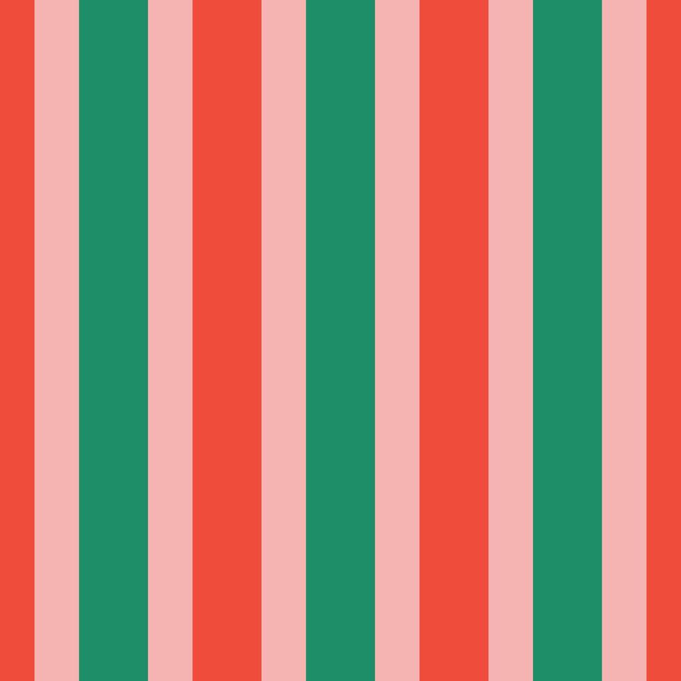 Christmas Stripes Pattern Red Green Background vector