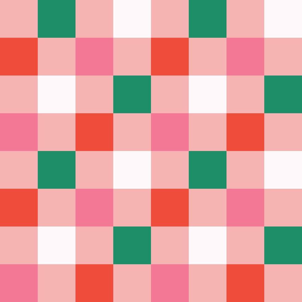 Christmas Checkered Pattern Checkered Background Pink Checkered vector