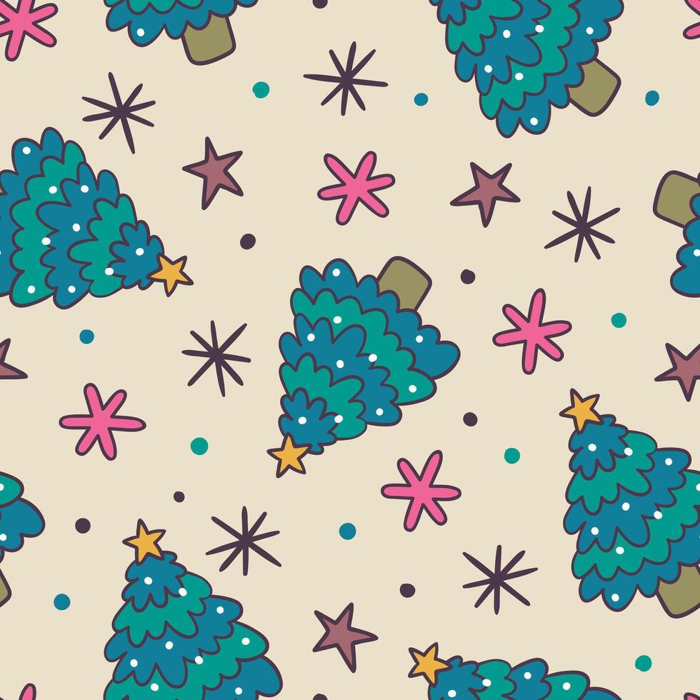 Winter Christmas Seamless Pattern Christmas Background vector