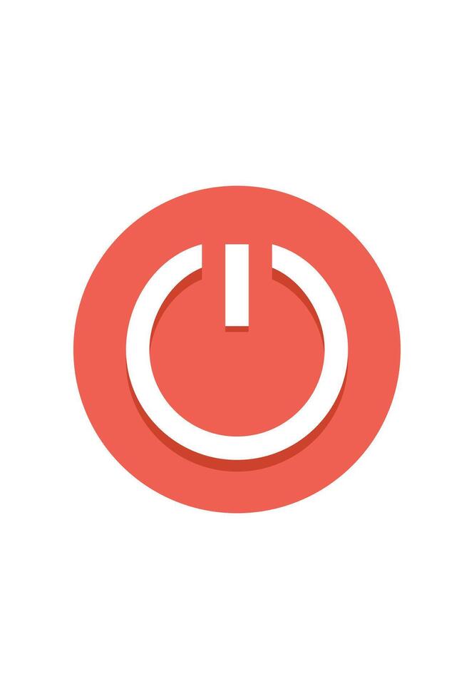 simple power icon for design. on off button vector