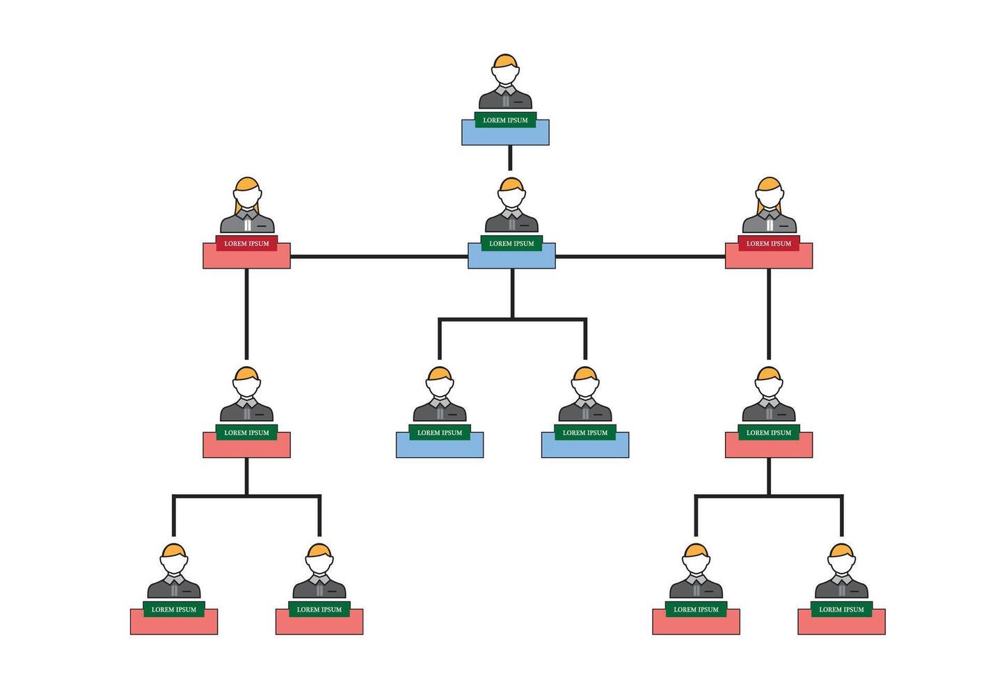 Organization Chart Infographics vector