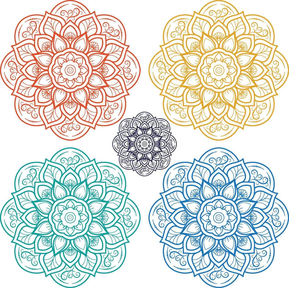 Mandala Line Pattern Design of Illustration vector