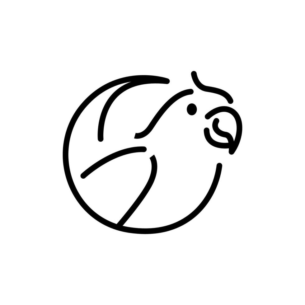 bird logo simple line vector