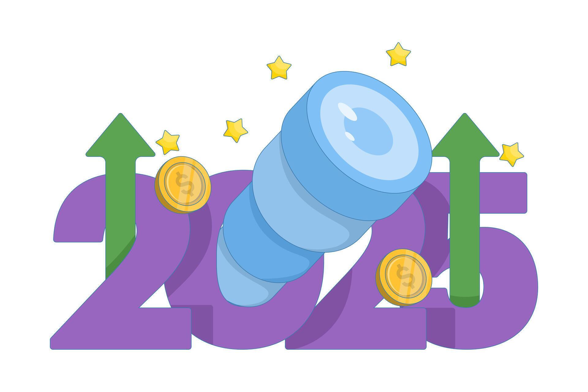 concept of success opportunities in 2025. see, vision, and future. business opportunities