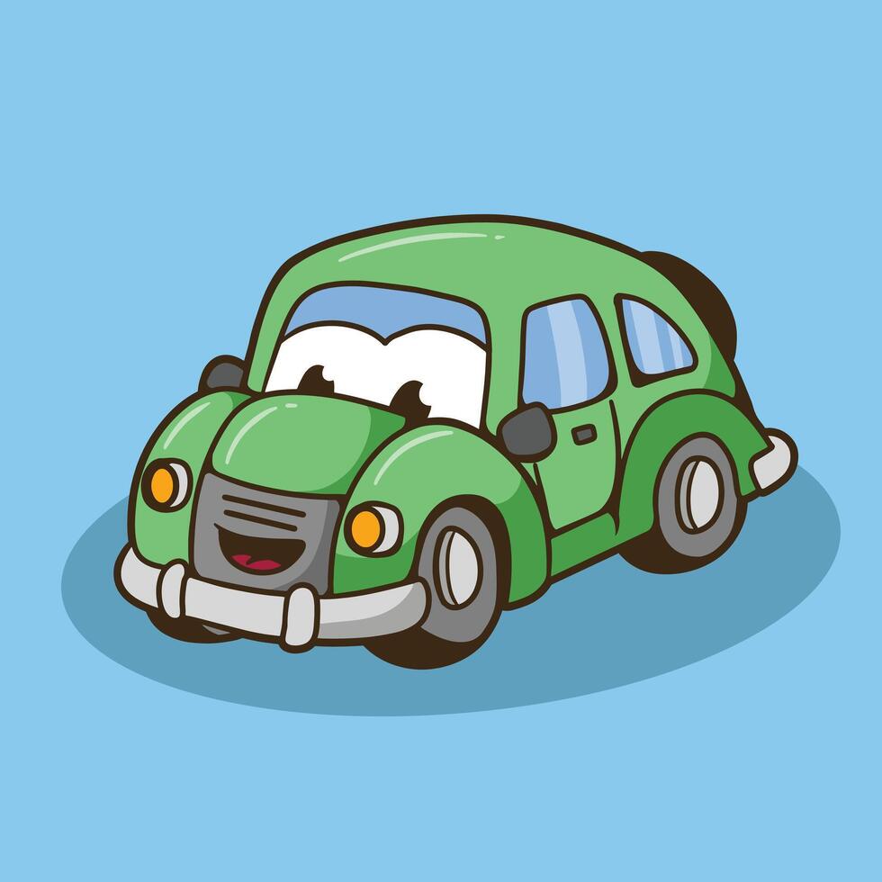 car cartoon good for sticker, element design, kids education, etc vector