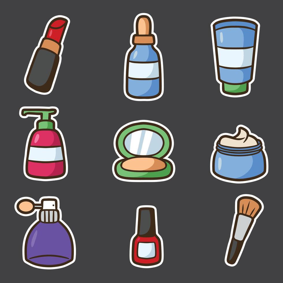 set of make up good for sticker design, pattern design, element design, etc vector