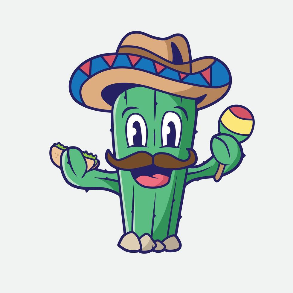 cactus mascot logo for your brand and community vector