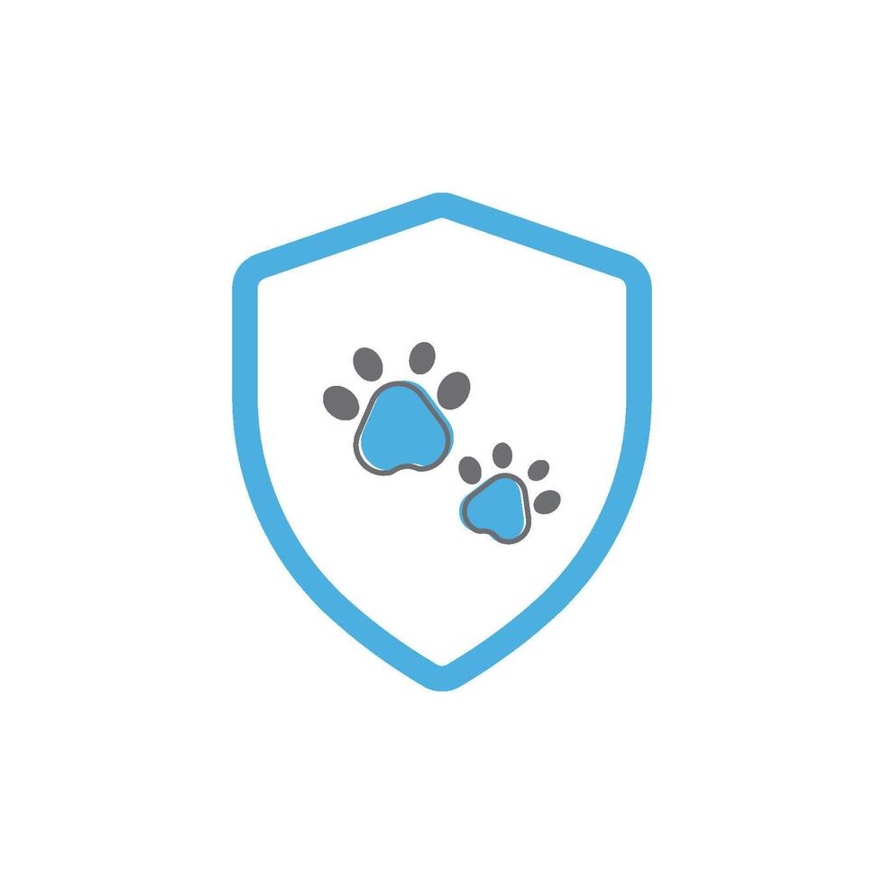 Paw logo icon template vector